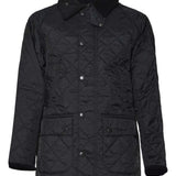 Giacca trapuntata BEDALE con collo a coste in nero Barbour - uomo 