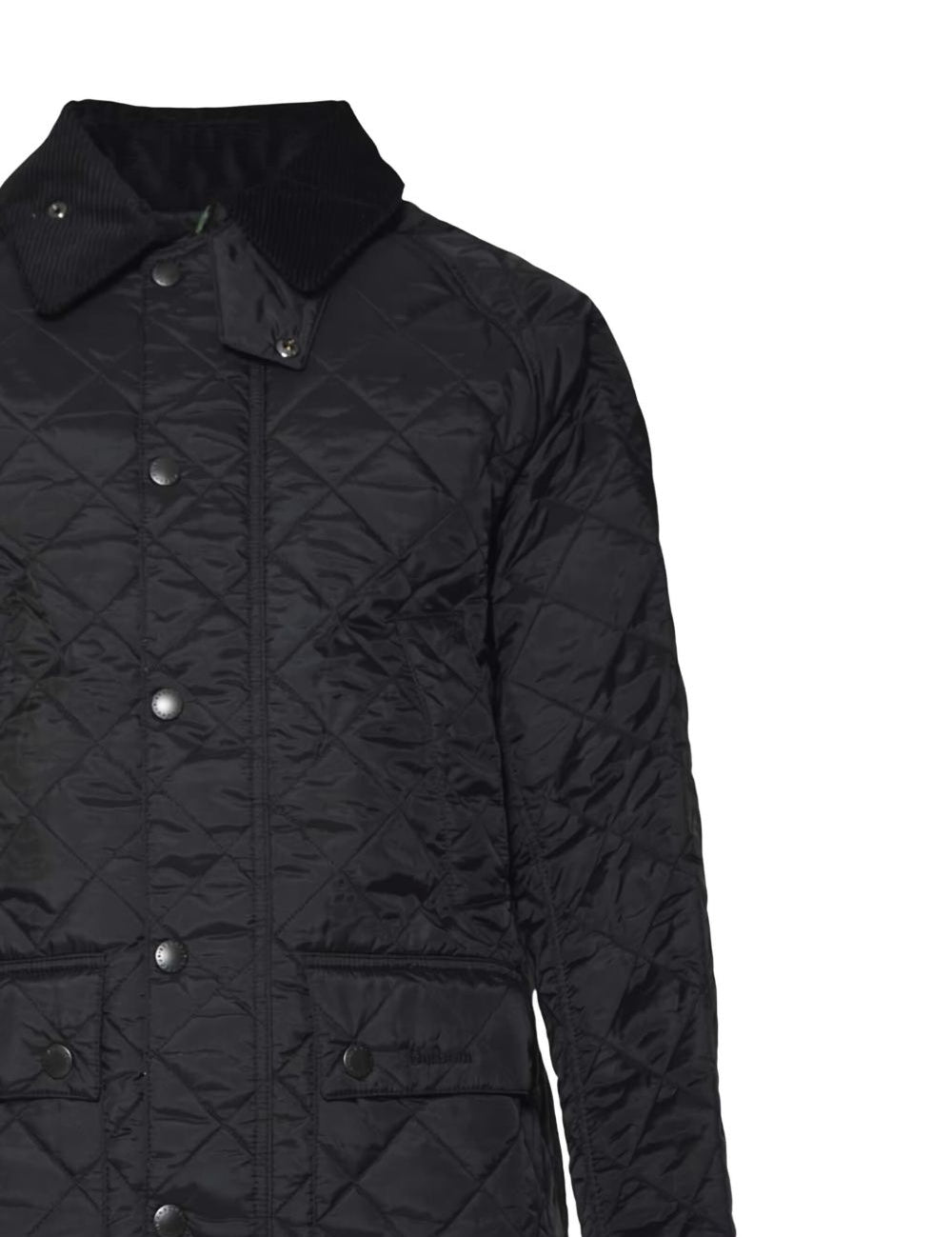Giacca trapuntata BEDALE con collo a coste in nero Barbour - uomo 