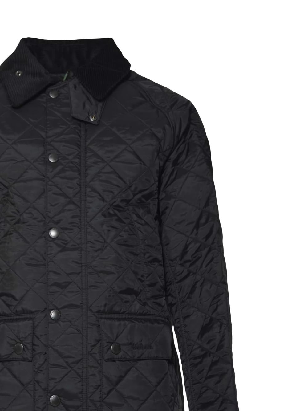 Giacca trapuntata BEDALE con collo a coste in nero Barbour - uomo 