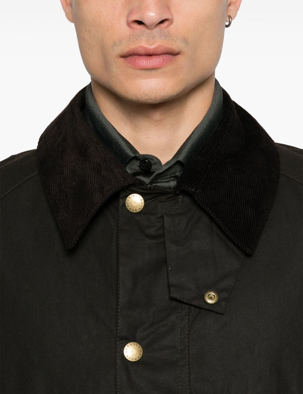 Giacca con bottoni a pressione in verde Ashby Barbour - uomo 