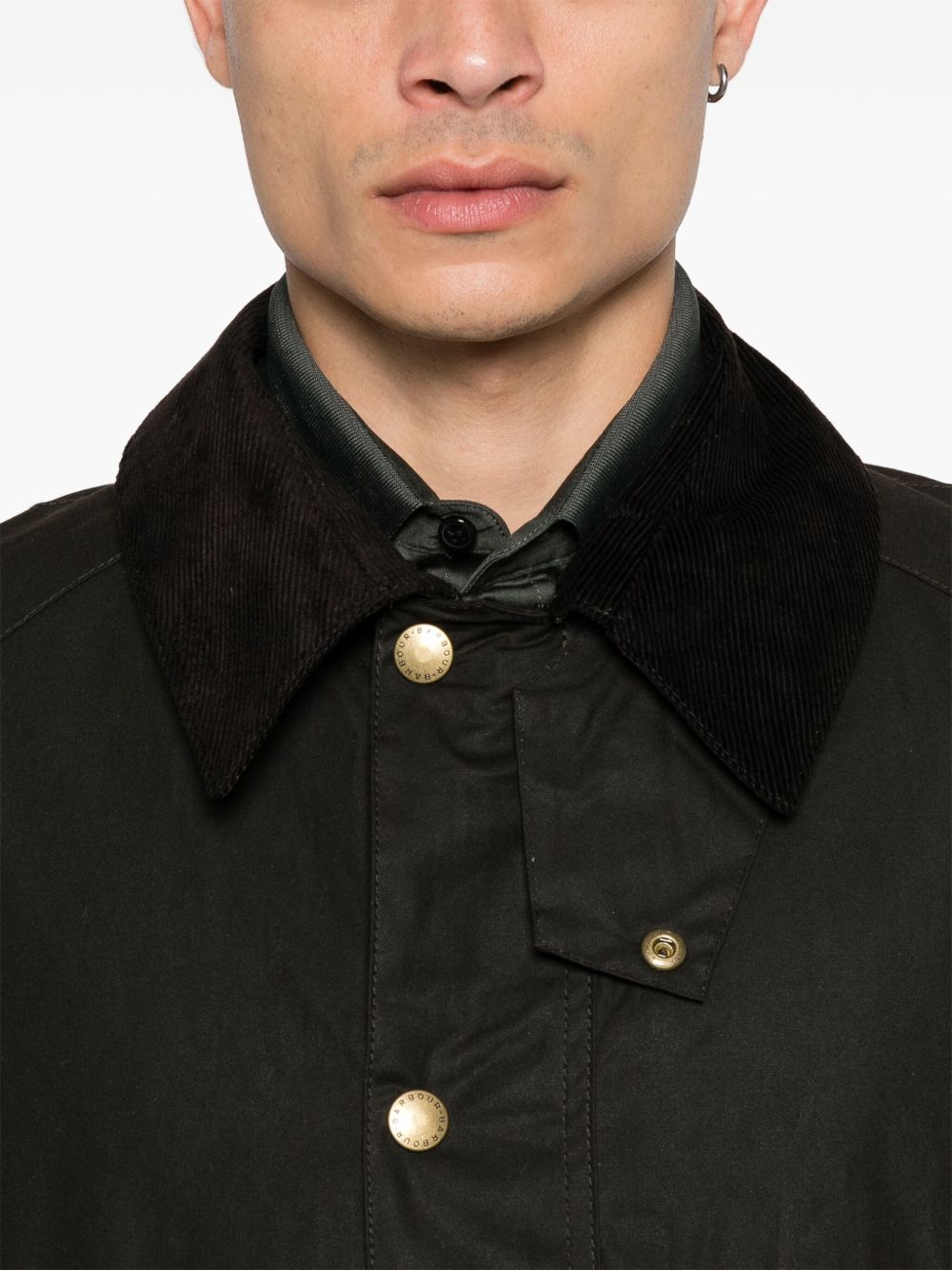 Giacca con bottoni a pressione in verde Ashby Barbour - uomo 