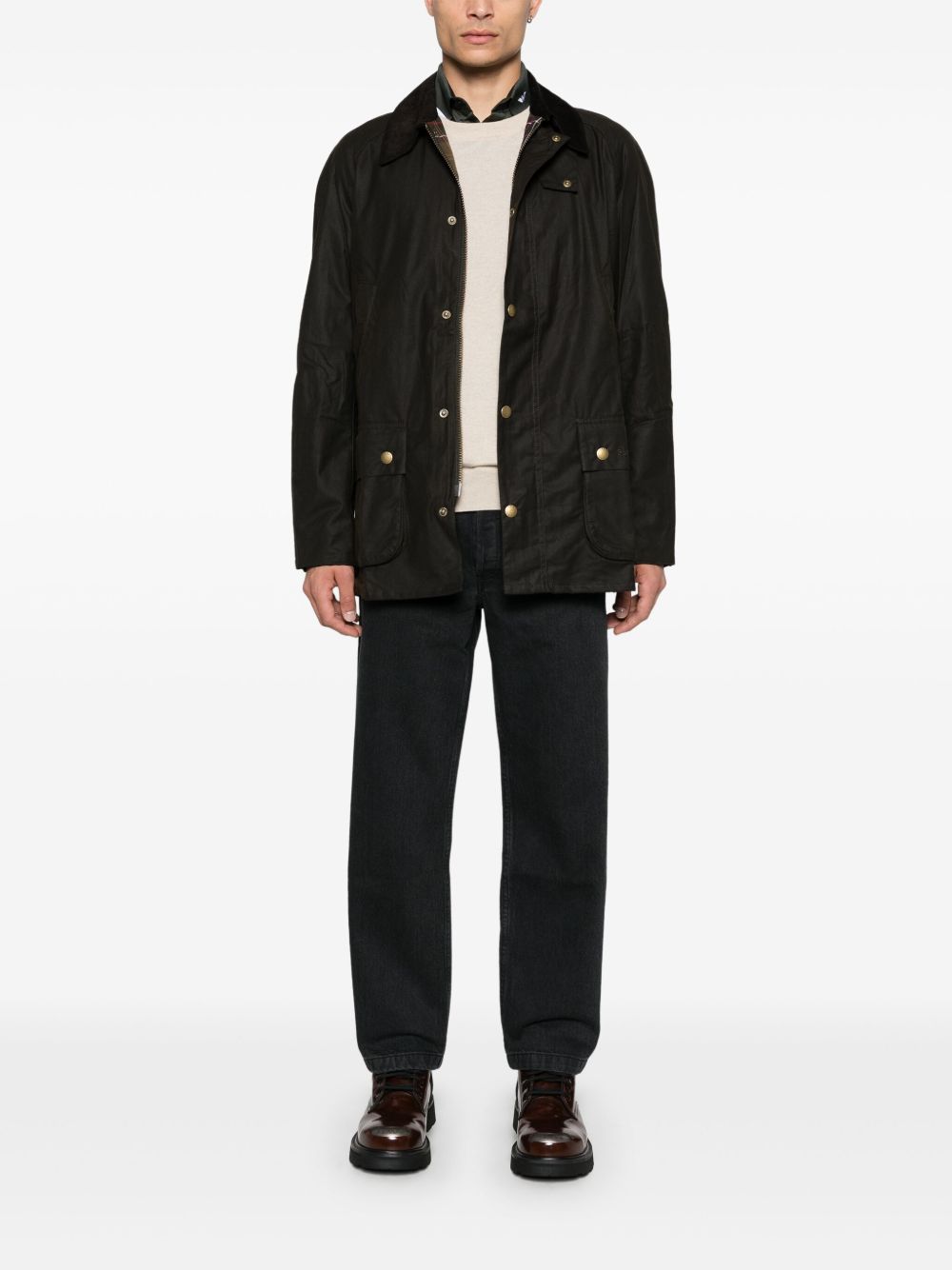 Giacca con bottoni a pressione in verde Ashby Barbour - uomo 