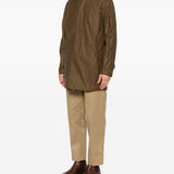 Cappotto in cotone cerato in marrone  <BR/><BR/><BR/> 