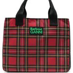 Borsa a quadri in rosso e nero 