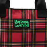 Borsa a quadri in rosso e nero 
