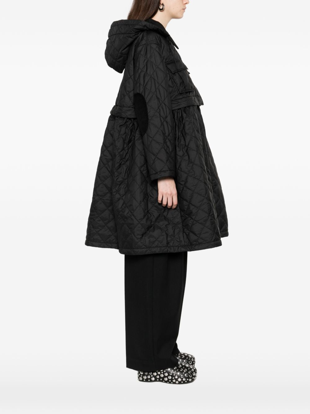 Giacca trapuntata lunga con peplo Barbour x Ganni - donna 