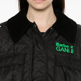 Giacca trapuntata lunga con peplo Barbour x Ganni - donna 
