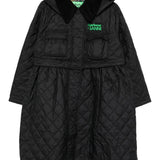 Giacca trapuntata lunga con peplo Barbour x Ganni - donna 