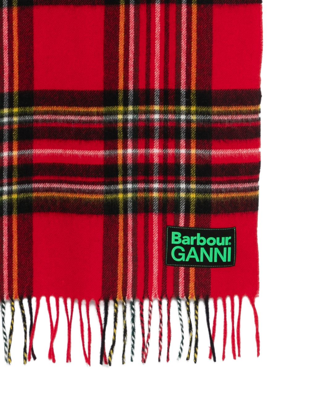 Sciarpa a quadri in rosso 