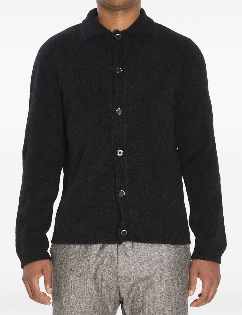 Cardigan con colletto in nero Barena - uomo 