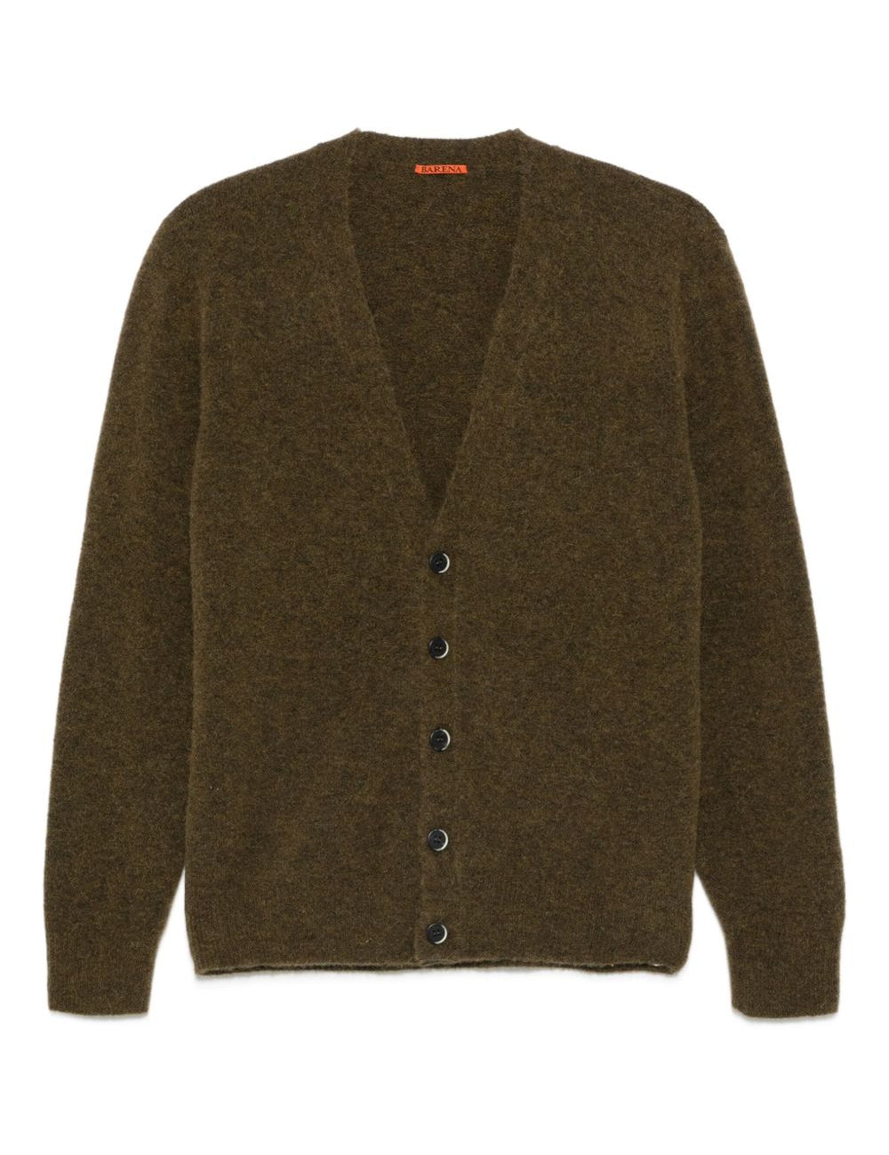 Cardigan con scollo a V in marrone Barena - uomo 