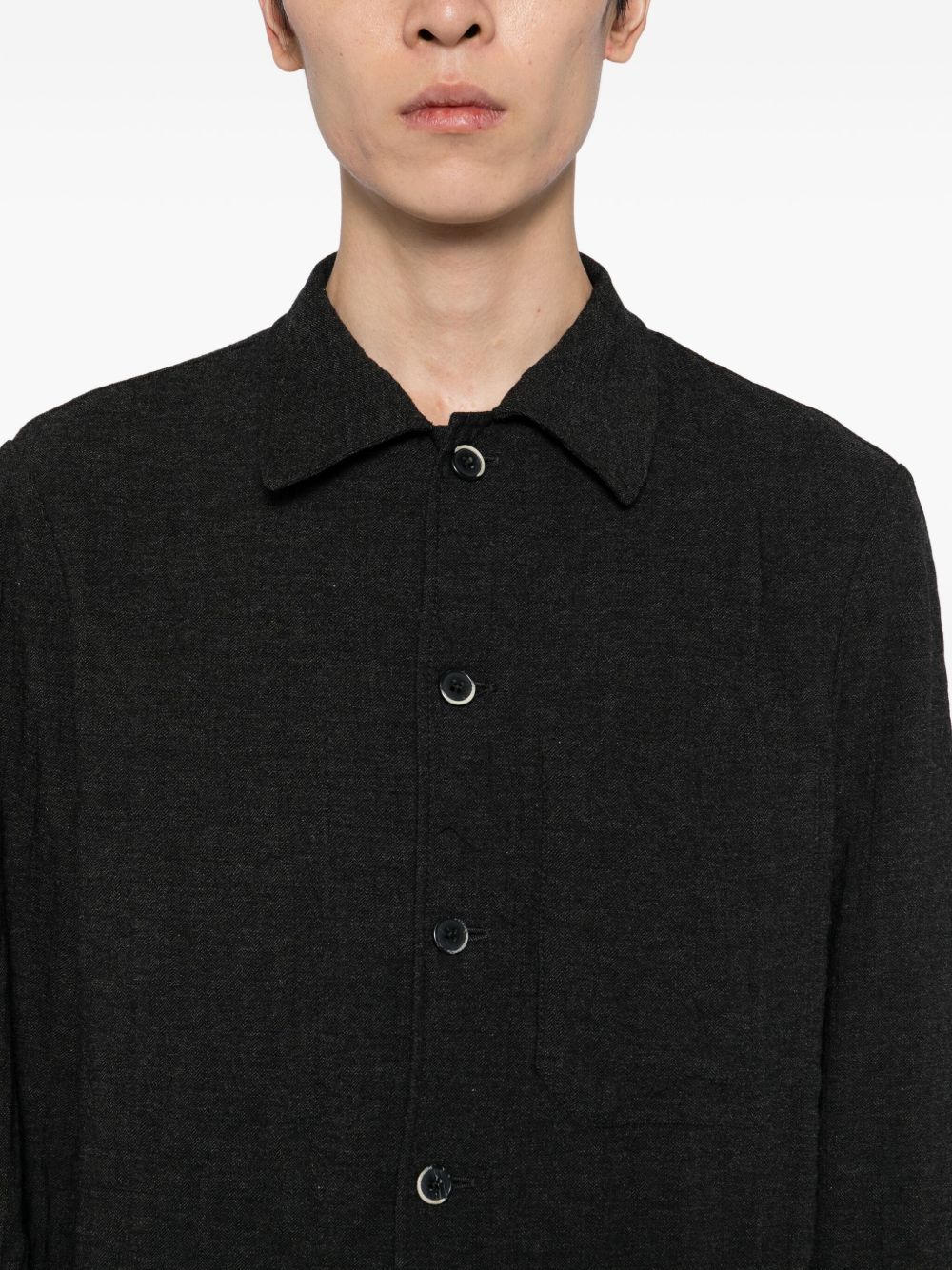 Camicia testurizzata  in nero Barena venezia - uomo 