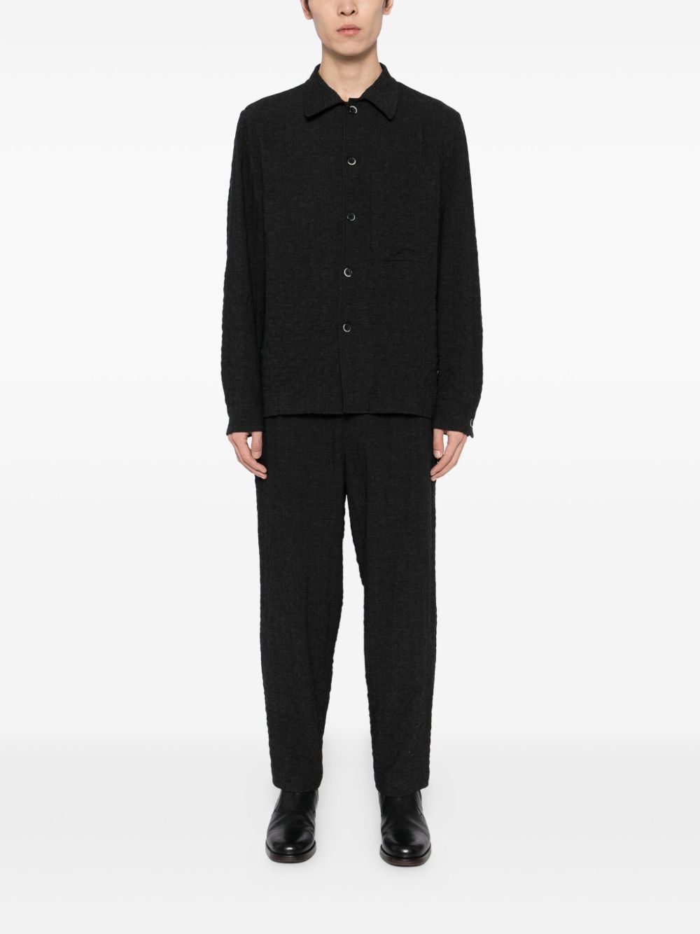 Camicia testurizzata  in nero Barena venezia - uomo 