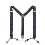 Bretelle con dettagli in pelle in blu Bencivenga - uomo 