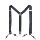 Bretelle con dettagli in pelle in blu Bencivenga - uomo 