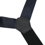 Bretelle con dettagli in pelle in blu Bencivenga - uomo 