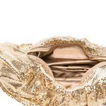 Borsa a mano con cristalli in oro Benedetta Bruzziches - donna 