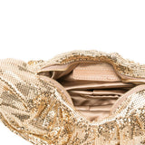 Borsa a mano con cristalli in oro Benedetta Bruzziches - donna 