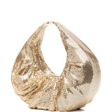 Borsa a mano con cristalli in oro Benedetta Bruzziches - donna 