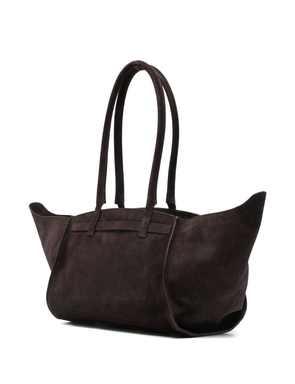 Borsa a spalla in pelle scamosciata marrone Benedetta Bruzziches - donna 