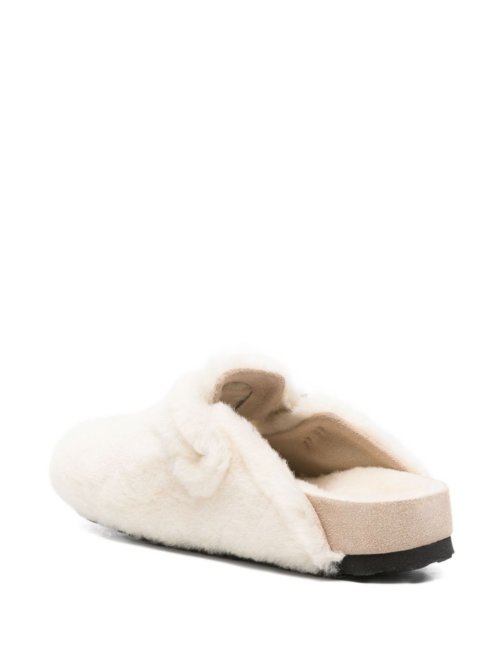 Mules boston in shearling in bianco Birkenstock 1774 - donna 