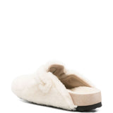 Mules boston in shearling in bianco Birkenstock 1774 - donna 