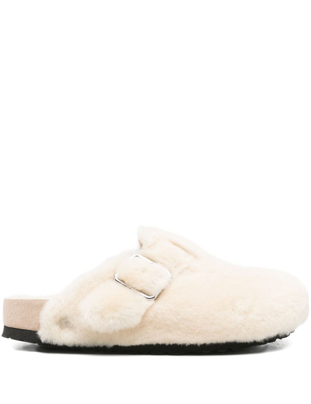 Mules boston in shearling in bianco Birkenstock 1774 - donna 