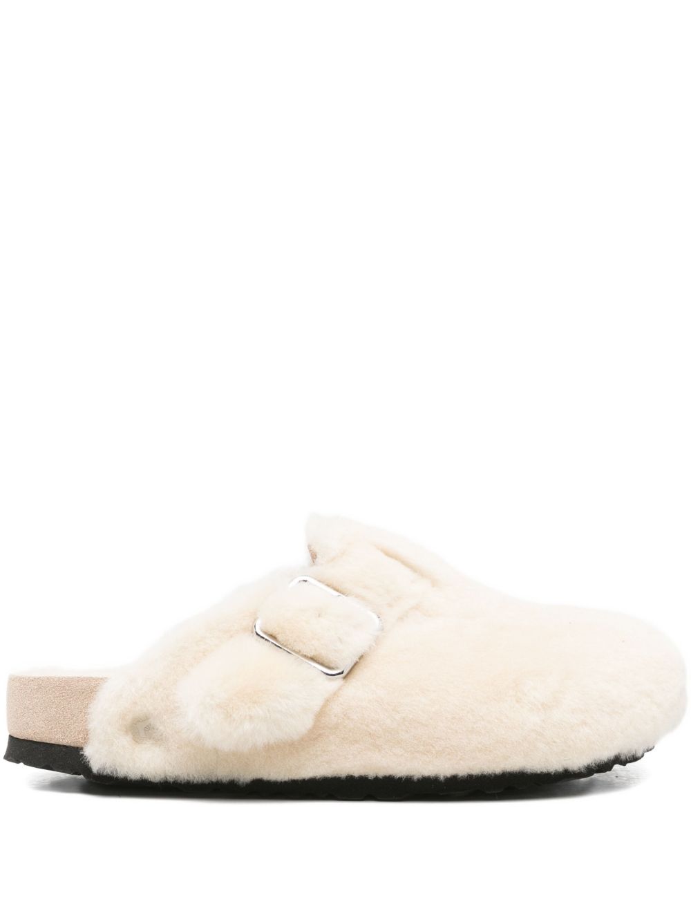 Mules boston in shearling in bianco Birkenstock 1774 - donna 