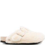 Mules boston in shearling in bianco Birkenstock 1774 - donna 