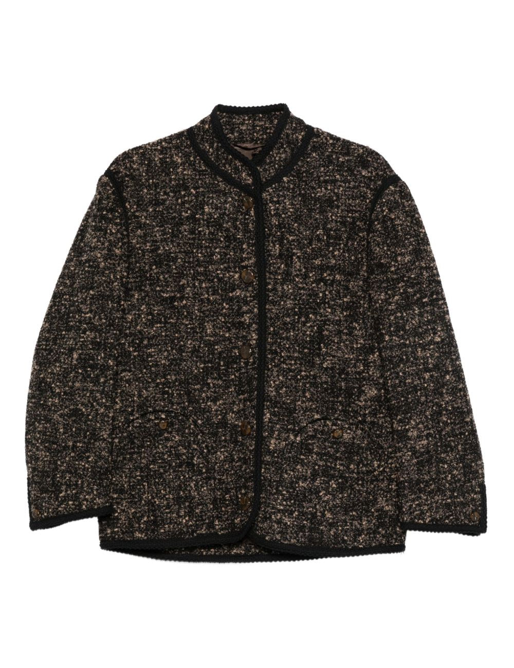 Giacca in tweed con colletto in marrone Blazé milano - donna 