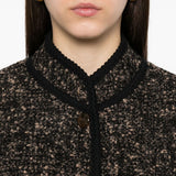 Giacca in tweed con colletto in marrone Blazé milano - donna 
