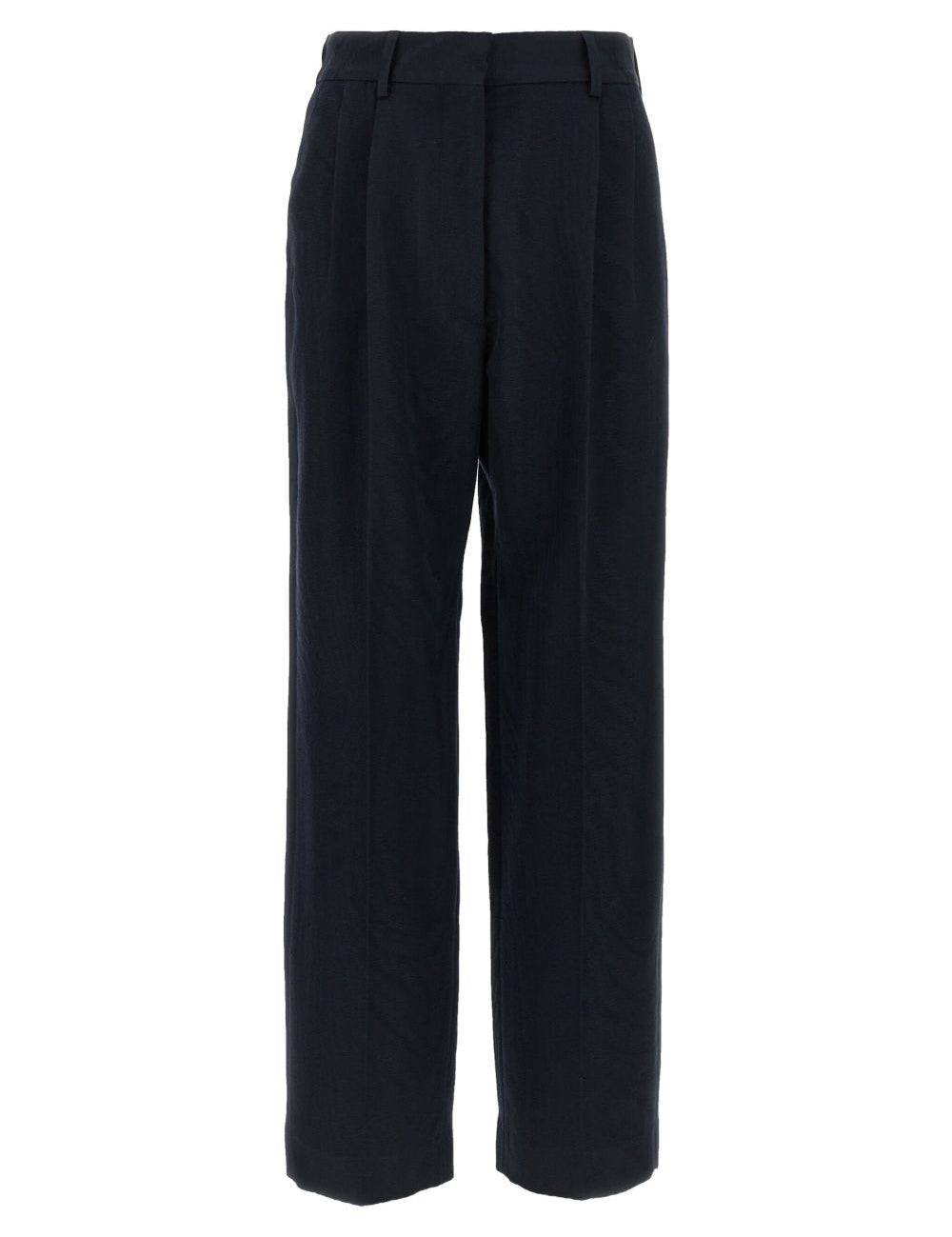 Pantaloni dritti con tasche a pieghe in blu Blazé milano - donna 