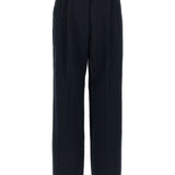 Pantaloni dritti con tasche a pieghe in blu Blazé milano - donna 