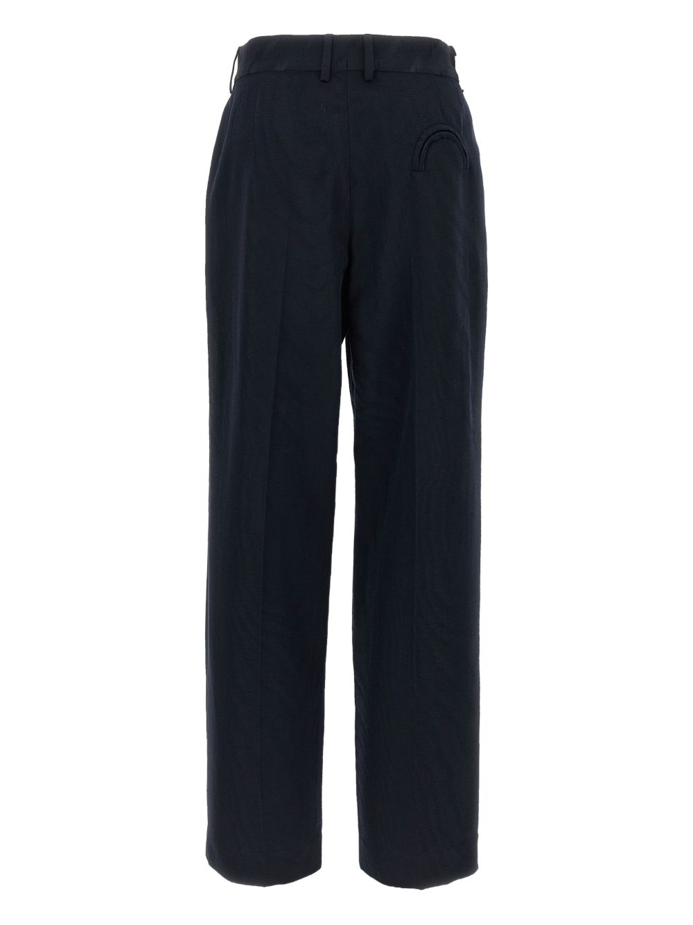 Pantaloni dritti con tasche a pieghe in blu Blazé milano - donna 