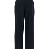 Pantaloni dritti con tasche a pieghe in blu Blazé milano - donna 