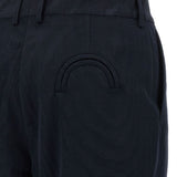 Pantaloni dritti con tasche a pieghe in blu Blazé milano - donna 