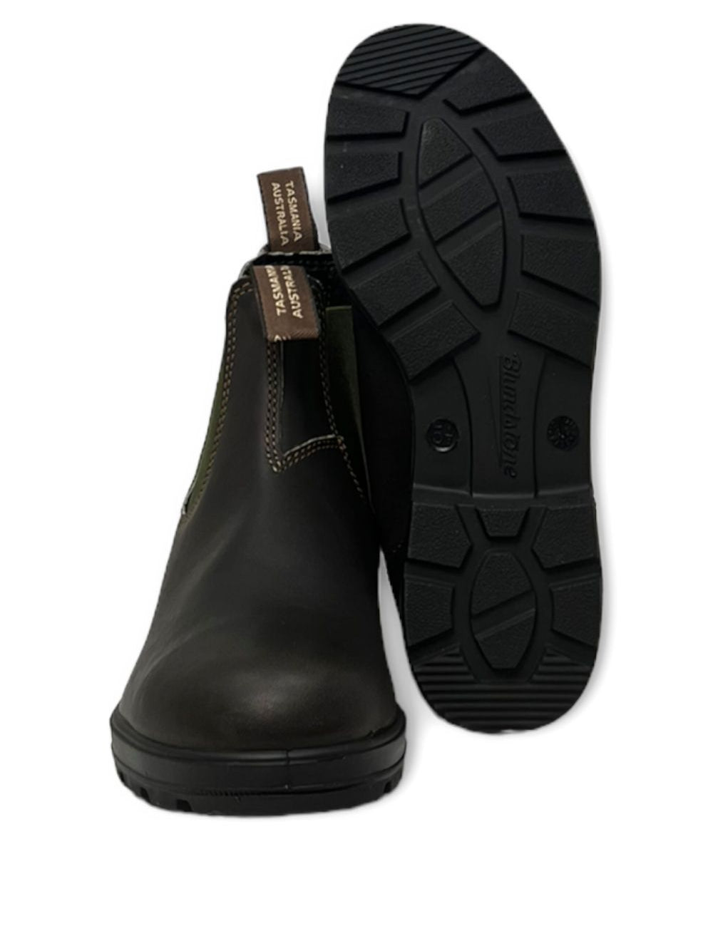 Stivali con linguetta in marrone oliva Blundstone - unisex 