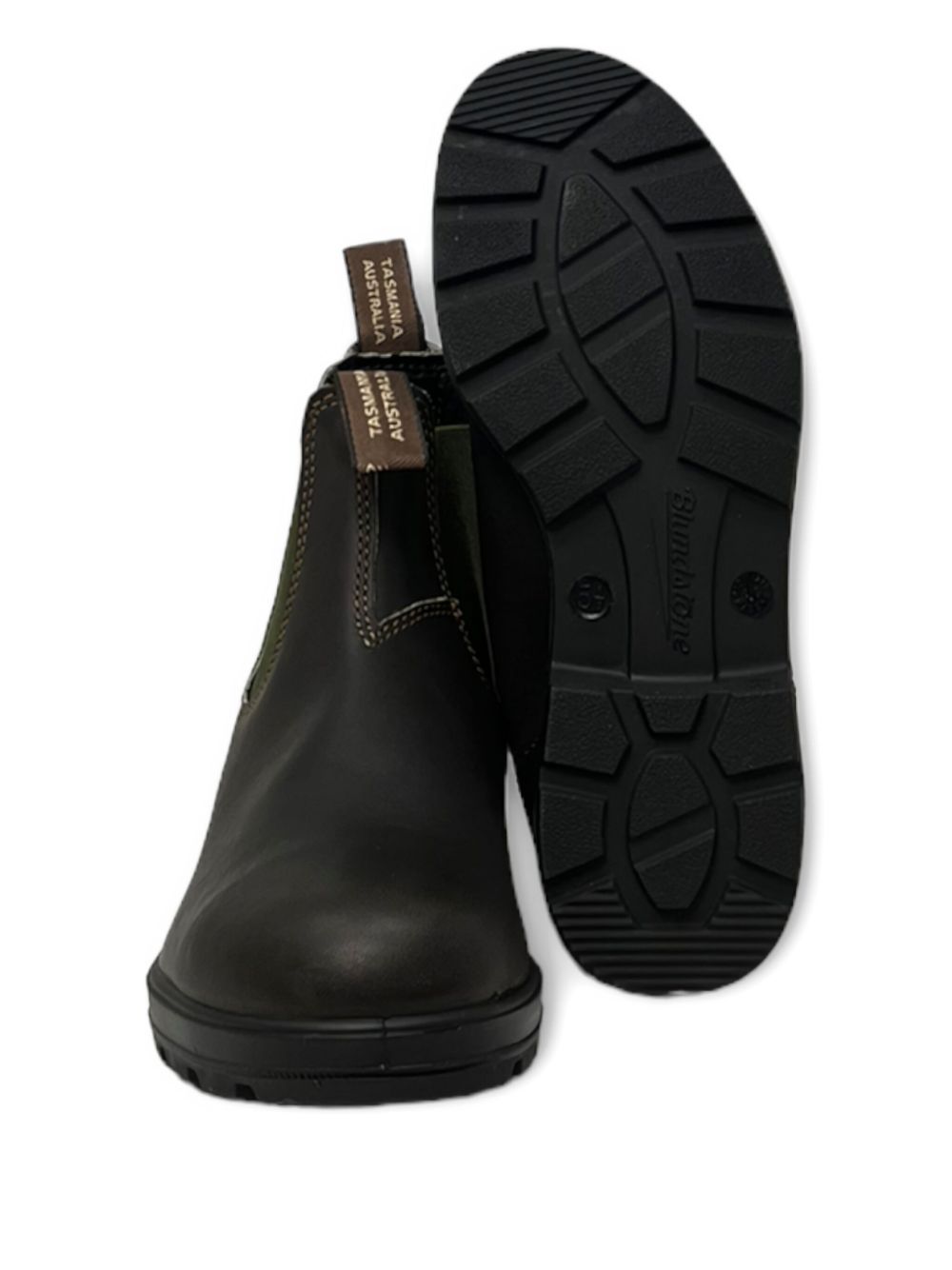 Stivali con linguetta in marrone oliva Blundstone - unisex 
