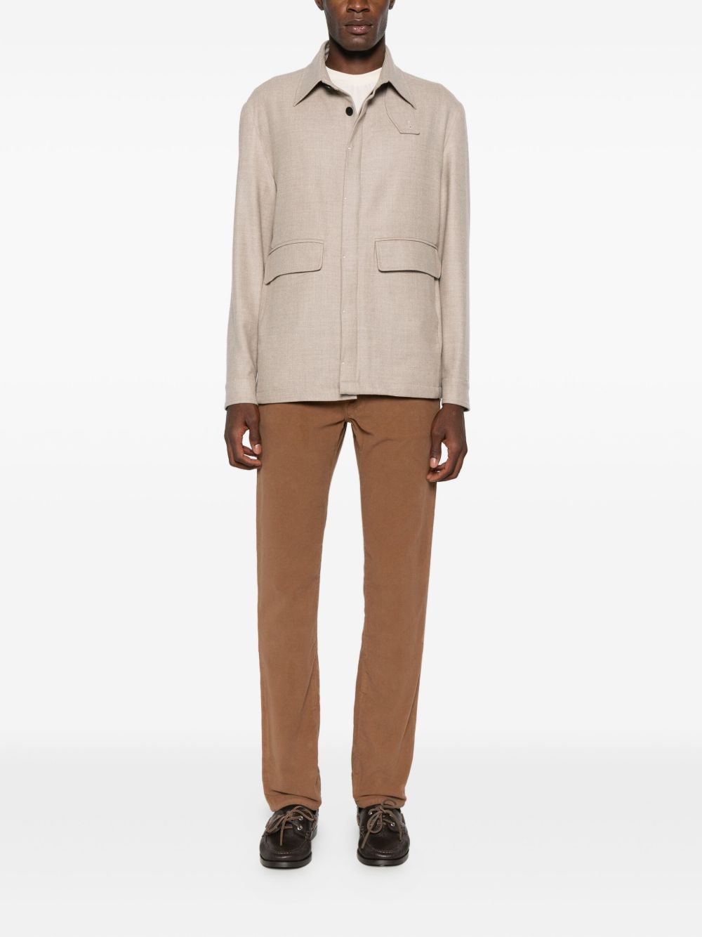 Giacca camicia twill in beige Briglia 1949 - uomo 