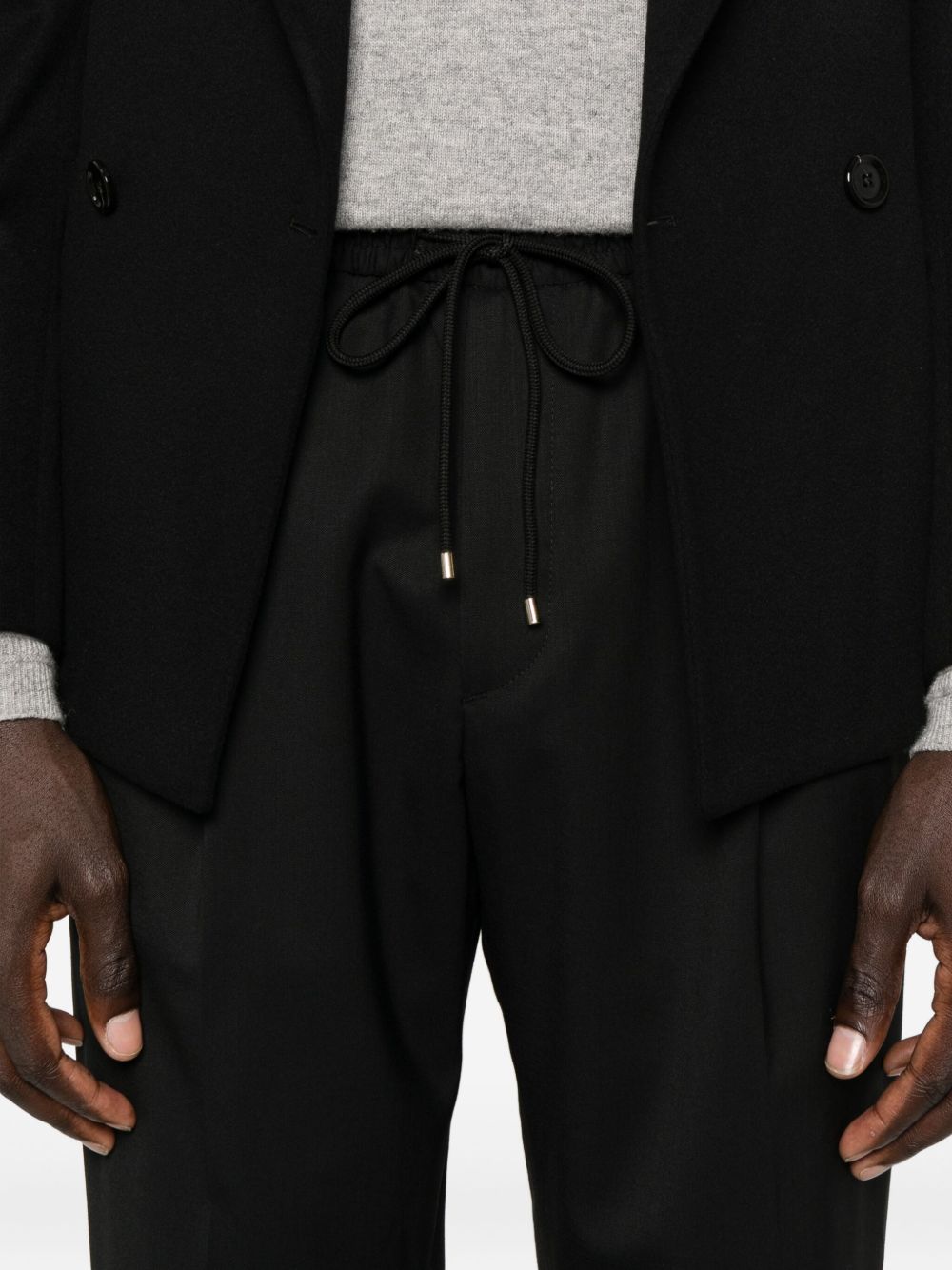 Pantaloni con coulisse e pieghe in nero Briglia 1949 - uomo 