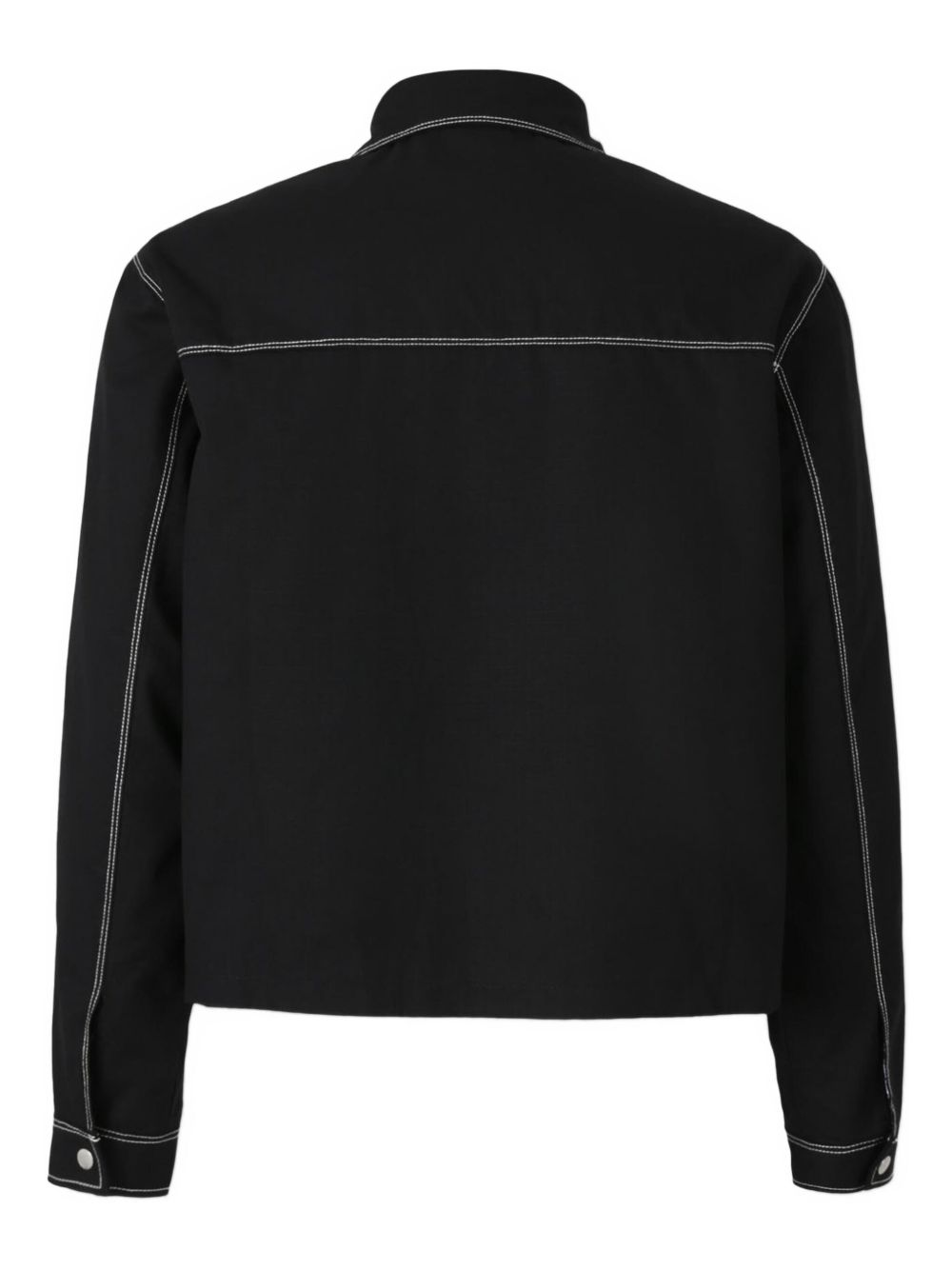 Giacca-camicia Bay con cuciture a contrasto in nero Carrer - unisex 