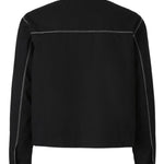 Giacca-camicia Bay con cuciture a contrasto in nero Carrer - unisex 