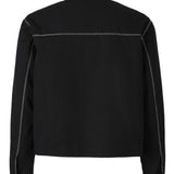Giacca-camicia Bay con cuciture a contrasto in nero Carrer - unisex 