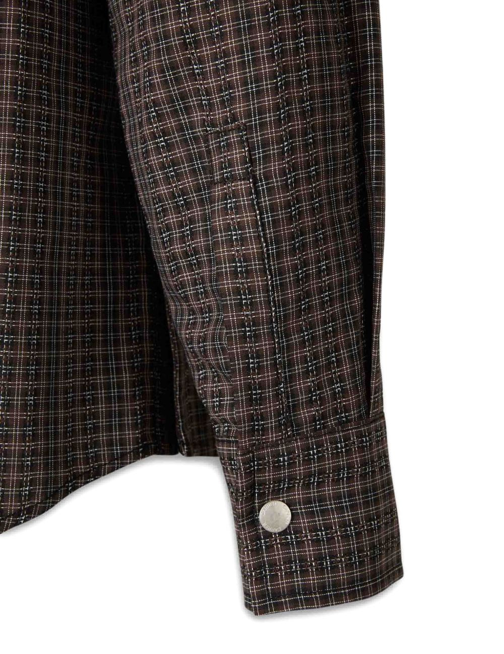 Camicia a quadri in marrone Carrer - unisex 