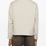 Giacca-camicia con tasca in beige Carrer - unisex 
