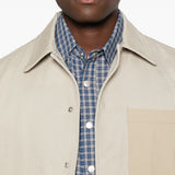 Giacca-camicia con tasca in beige Carrer - unisex 