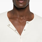 T-shirt con bottoni in bianco Carrer - unisex 