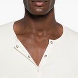 T-shirt con bottoni in bianco Carrer - unisex 