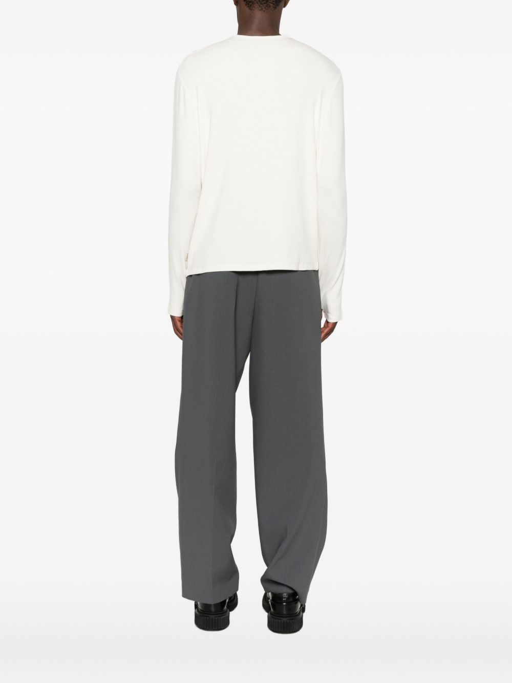 T-shirt con bottoni in bianco Carrer - unisex 
