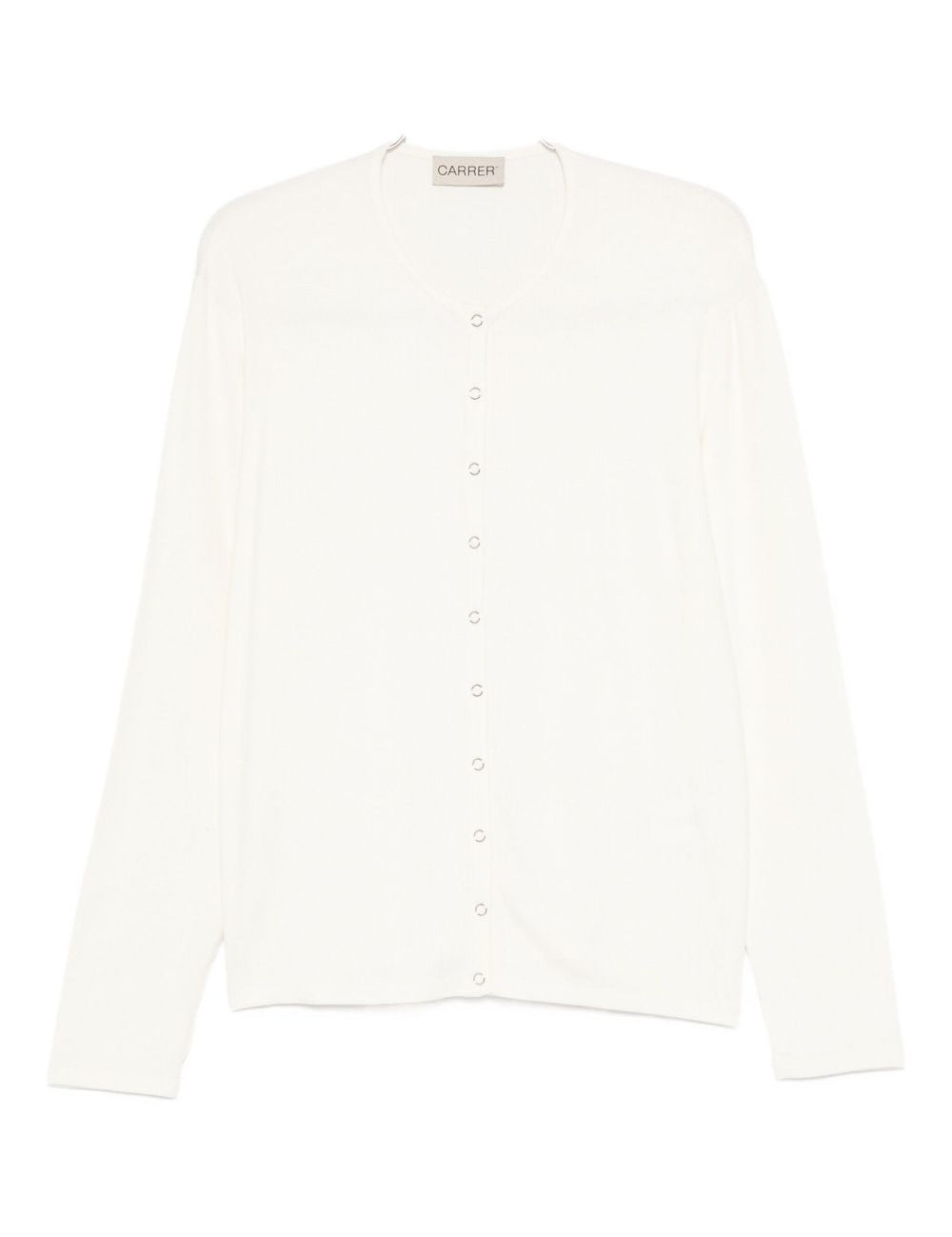 T-shirt con bottoni in bianco Carrer - unisex 